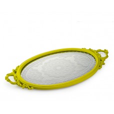 M58-114 - Fıstık Yeşili Oval Tepsi 50*27
