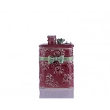 M70-102 - Kapağı Çiçekli Dikey Bordo Kutu