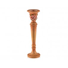 PR30-1027 - Çiçekli Somon Rengi Büyük Mumluk 35*10