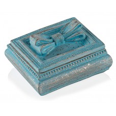 PR30-1035 - Mavi  Kurdeleli Mücevher Kutusu 7*6