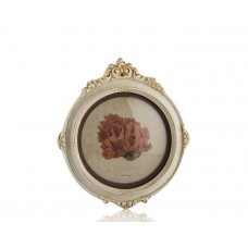 PR30-1075 - Krem Çerçeveli Çiçek Resimli Pano 22*20