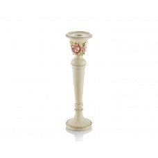 PR30-1089 - Krem Rengi Pembe Güllü Küçük Boy Mumluk 31*10