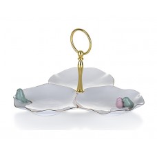 PR61-1019 - Kuşlu 3 Bölmeli Çerezlik 19*23*14